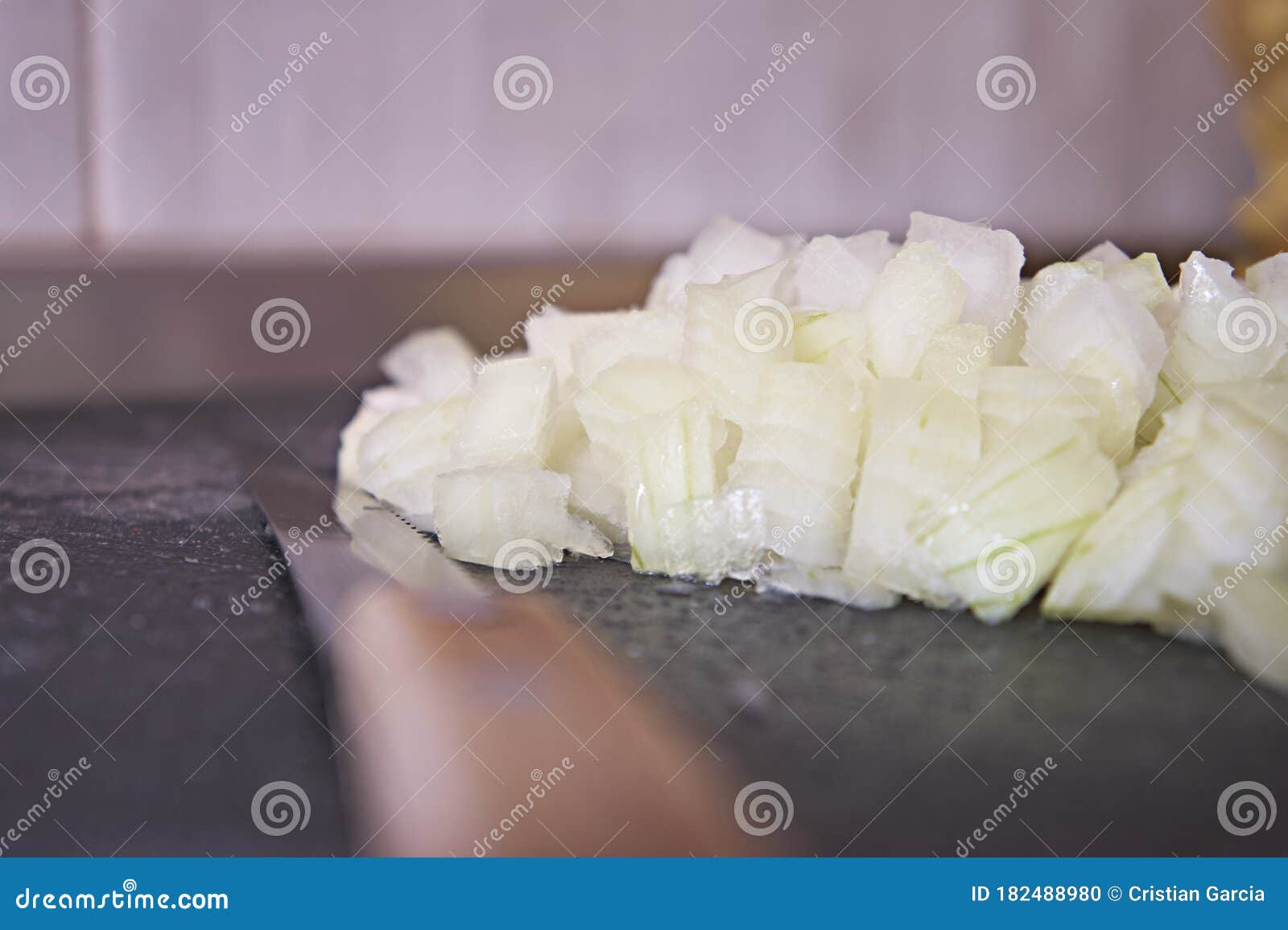 sliced white onion